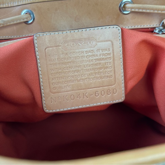 2000s Coach Signature Brown Canvas Backpack with Leather Trim - Picture 10 of 15